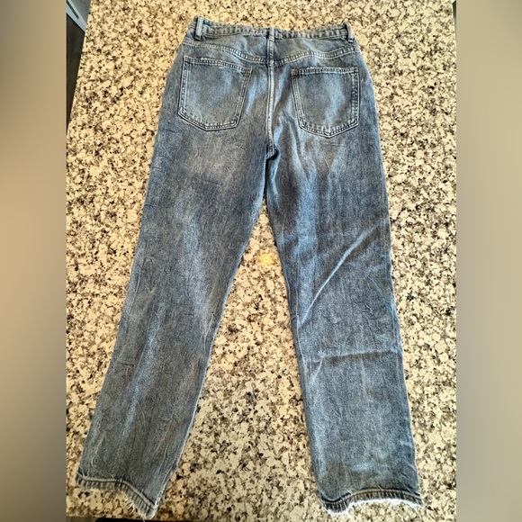 We The Free People Deconstructed Distress Jeans Size 30 Grungecore Casual Chic - Picture 2 of 13